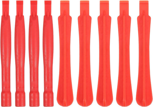 MECCANIXITY 10pcs Plastic Spudger Crowbar Professional Pry Bar Opening Repair Tools for Cellphone Mobile Phone Tablet Laptop PC, Red...