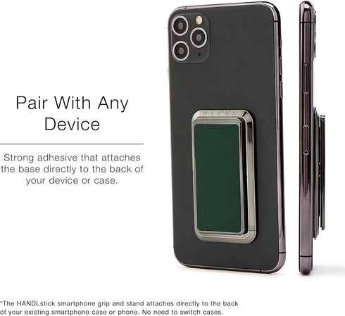 HANDL New York HANDLstick Midnight Green/Grey Grip and Stand for Smartphone...