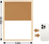Dry Erase Cork Board Combo, 14.5 x 11 Inches Vision Board Cork and White Board Combo for Office,Wall Mounted Memo Board for Office Home and School...