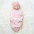 Reborn Baby Dolls Clothes Outfit Accessories Pink Heart Swaddle Blanket & Hat 2 Pcs Set for 17-22 Inch Reborn Doll Newborn Girl&Boy...