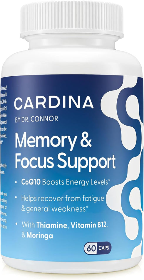 Thiamine B1 Supplement with COQ10 - Vitamin B12 Supplement for Energy & Focus - Women & Mens Energy Vitamins for Mental Alertness - Non-GMO & Vega...