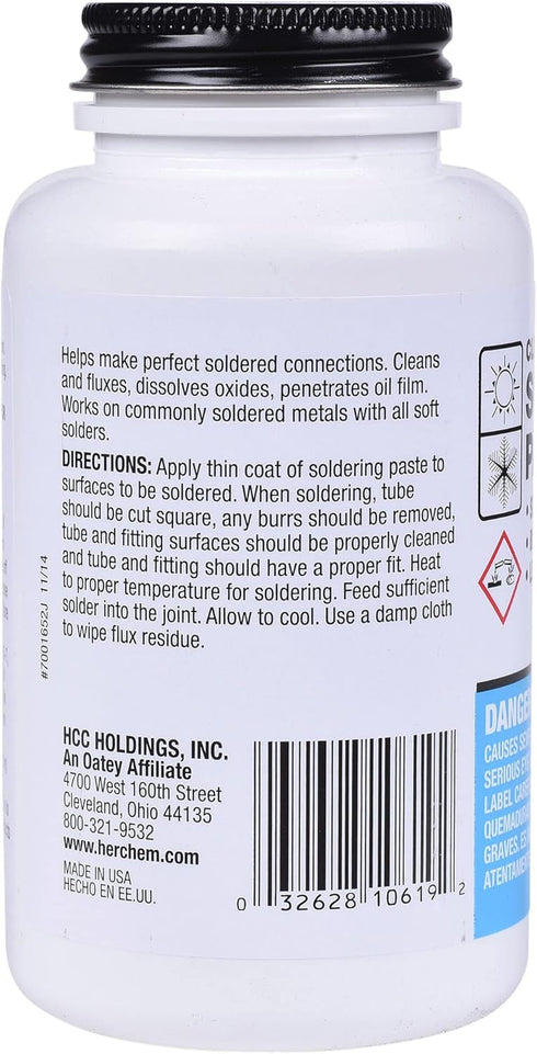 Hercules Climate Smooth Soldering Paste, Self Cleaning, Lead Free, With Screw Cap Brush #10619...