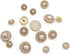 16PCS Gold Diamond-Encrusted Pearl Buttons Metal Button Rhinestone Faux Pearl Buttons Embellishments for Coat, Suits, Knitting Sweaters, Sewing Cr...