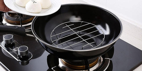 TamBee 8 Inch Cooking Rack Round 304 Stainless Steel Baking and Cooling Steaming Rack w Stand Cookware Fit for Air Fryer Pressure Cooker Canning S...