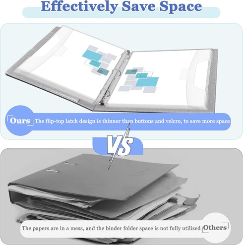 6 Pack Clear Sheet Protectors 8.5 x 11 Inch Binder Pocket Folders Document Organizer for 3 Ring Binder, Letter Size Paper Page Protectors Binder A...