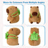 Ditucu Cute Capybara Plush with Turtle Backpack Kawaii Capibara Stuffed Aniamls Toys Plushies Hugging Gifts for Kids Brown 9 inch...