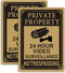 Private Property No Trespassing 24 Hours CCTV Camera Video Surveillance Warning Sign | 10" x 7" Rust Free Aluminum Easy Mounting Fade Resistance, ...