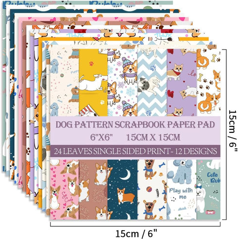 6x6” 160gsm cardstock Single Sided Scrapbooking 24 Paper Pad vintage decoupage scrapbook kit patterned paper junk journal supplies journaling supp...