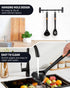 Silicone Pasta Fork and Ladle Spoon Set, Large Non Stick Kitchen Utensils for Cooking,Stirring,One Piece Serving Spaghetti, Soup, Sauce (BLACK)...