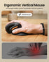 ProtoArc Ergonomic Vertical Mouse, EM11 NL Bluetooth Mouse Wireless, Ergo Mouse with 3 Multi-Device for PC/Notebook/Laptop, USB Rechargeable Mice ...