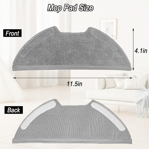 Mop Pads Accessories for Eureka E10s Robotic Robot Vacuum Cleaner, Washable and Reusable Microfiber Mop Pads Replacement Part (6Pcs)...