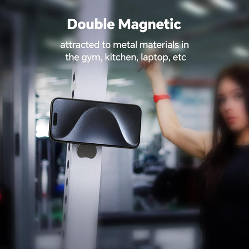 Magnetic Phone Ring Holder for Mag-Safe,Magnetic Phone Ring Stand Finger Grip with Two-Sided Adjustable Magnetic Compatible for iPhone, iPad and S...
