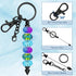 12 Pcs Beadable Keychain Bar, Black Beaded Key Chain for Pendant DIY, Alloy Blank Accessories Bulk for Keychain Making Supplies Jewelry Making Gif...