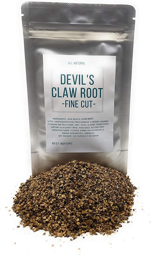 Devil's Claw Root Herb - Fine Cut, Dried & Natural Harpagophytum Procumbens - Net Weight: 1.41 ounces / 40 Grams...