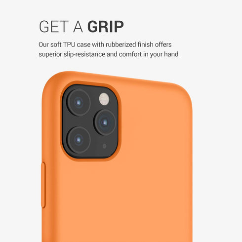 kwmobile Case Compatible with Apple iPhone 11 Pro Max Case - TPU Silicone Phone Cover with Soft Finish - Fruity Orange...
