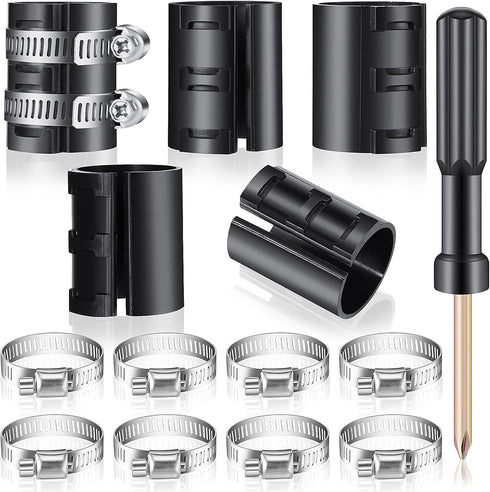 Ferraycle Fixing a Sinking Office Chair Cylinder Alternatives 10 Pieces Stainless Steel Hose Clamps 5 Pieces Gas Lift with Dual-Purpose Screwdrive...