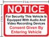 (4 Pack) Notice Vehicle is Equipped with Audio and Video Recording Devices Consent by Entering Sticker - Self Adhesive" 2½ X 3½" 4 Mil Vinyl Decal...