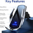 Wireless Car Mount Charger - Fast Wireless Car Charger Phone Case for iPhone, Android, and Qi-Enabled Devices - Auto Clamping & Rotating Car Phone...