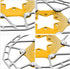 Bike 160mm 6 Bolt Disc Rotor Brake, Bike Ultralight Floating Rotor Brake Disc Pad For Mountain Road Bicycle(Gold) Riding racks and storage...