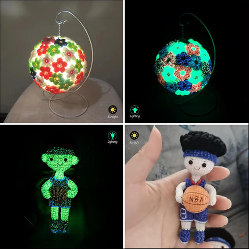 100g/3.5oz BulingBuling Acrylic Glow in The Dark Yarn,Colourful Yarn -Worsted Fine #2 Yarn - 240M/262Yards ?Beginners Yarn for Crochet and Knittin...