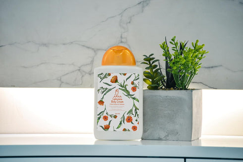 ILU Calendula body Cream (300 ml) - Multi-Purpose Skin Care, Plant-Powered Relief, Water-based cream spreads smoothly & easily for use on faces or...