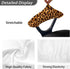Brown Leopard Print 1 Pair Durable Office Chair Armrest Covers, Stain Resistant Nonslip Fabric Protect Cover for Computer Gaming Desk Rotating Cha...