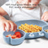 ROCCED Suction Plates for Baby, Silicone Plates with Suction Divided, Baby Spoon Fork Set for Toddler Baby Dishes Kids Utensils-Crab Dusty Blue...