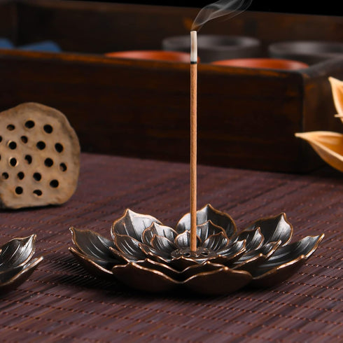 Incense Burner - Incense Stick Holder 5 Incense Holes with Detachable Ash Catcher...