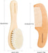 Baby Hair Bush and Comb Set -Nature Lotus Wood with Soft Goat Bristle and Pear Wood Comb for Newborns & Toddlers, Ideal for Cradle Cap...