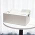 Fabric Storage Bin Box Foldable Cotton Linen Storage Basket with Wooden Handles Rectangular Cube Decorative Home Laundry Organizer Clothes Blanket...