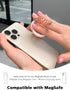 2024 Upgrade Magnetic Phone Grip Compatible with MagSafe, Butterfly Phone Grip Holder Finger Kickstand for MagSafe, Adapter Ring for MagSafe Inclu...