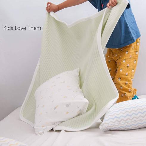 NTBAY Jersey Cotton Quilted Toddler Blanket, Breathable and Warm for Boys and Girls Baby Blanket, 30x40 Inches, Grey Wave...