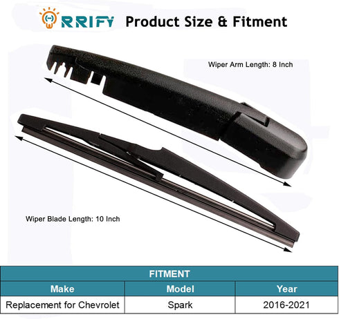 Rear Windshield Wiper Arm Blade 95391372 for Chevrolet Chevy Spark 2016-2021 Back Windshield Wiper Assembly...