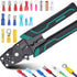 smseace Electrical crimping tool Wire crimper,stripper and cutterfor insulated/Bare/Heat Shrink connectors(22-10 AWG) Multifunctional stripping cr...