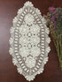 Hetao 16x27 100% Cotton Handmade Crochet lace Table Runners Oblong Tablecloth Doilies Doily,Beige...