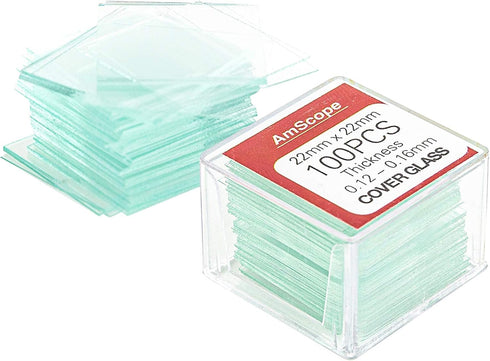 AmScope BS-72P-100S-22 72 Pieces of Pre-Cleaned Blank Microscope Slides (2 Count)...