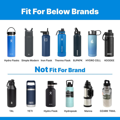 Straw Lid for Hydroflask, Lids with Straw for Hydroflask 12 16 18 20 32 40 64oz Wide Mouth Water Bottles, Replacement Straw Cap Lid for Hydroflask...