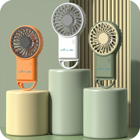 Mini Handheld Eyelash Fan for Women - USB Rechargeable 2000mAh, Portable for Travel & Outdoor, Orange Edition...