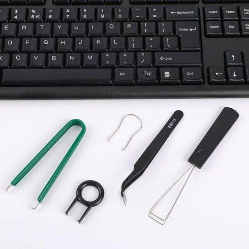 5 Pcs Keyboard Puller Set,Keyboard Cleaning Tools Set Switch Puller Set Stainless Steel Keycap Remover Kit Keyboard Cleaner Tool Keycap Puller Kit...