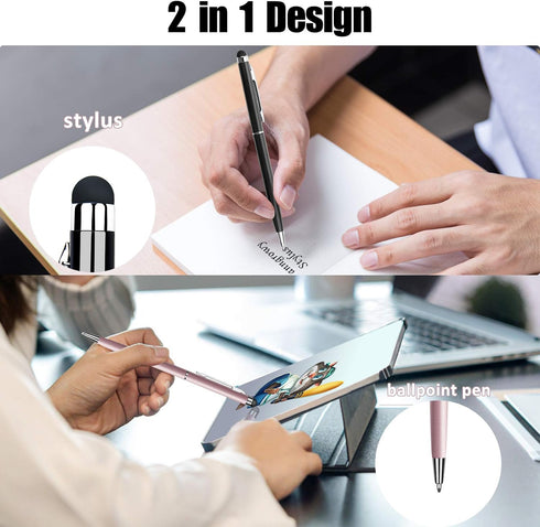 Stylus Pens for Touch Screens anngrowy Stylus Pen Universal Stylus Ballpoint Pen 2 in 1 Stylists Pens for iPad iPhone Tablet Laptops Kindle Samsun...