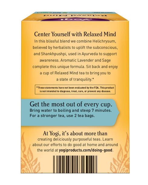 Yogi Teas Tea Relaxed Mind 16 BG...