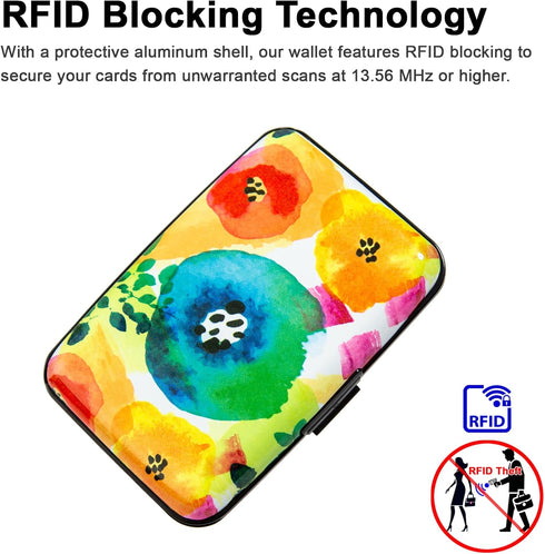 Credit Card Holder Small RFID Blocking Wallet Business Metal Slim Mini Aluminum Hard Case for Women Men...