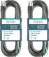 2 Pack 9 ft 14/3C SJTW Appliance and Power Tool Cord, 14 Gauge 3 Prong Replacement Power Supply Cord Cable, 110V 115V 120V AC Pigtail, 15A, 1875w ...