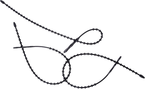 Gardner Bender 45-8BEADBK Beaded Cable Tie Wrap, 8 inch, 70 lb, Reusable, Adjustable Wire and Cord Management, 15 Pk, UV Resistant Black...