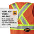 Pioneer Hi Vis Tear-Away Mesh Back Safety Vest for Me - Reflective Tape, 4 Pockets - Construction, Traffic, Security - Orange...