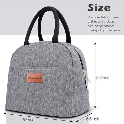 BALORAY Lunch Bag for Women Men Insulated Lunch Box for Adult Reusable Lunch Tote Bag for Work, Picnic or Travel (Grey)...