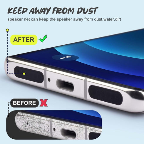 120Pcs Phone Speaker Cover Phone Speaker Dustproof Stickers Phone Speaker Dust Protector Cover Anti Dust Sticker Speaker Dust-proof Cover Kit with...