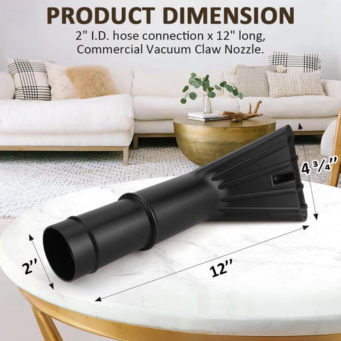 Vacuum Claw Nozzle 2" x 12" Wet/Dry Utility Shop Vac Auto Car Home SCN2...