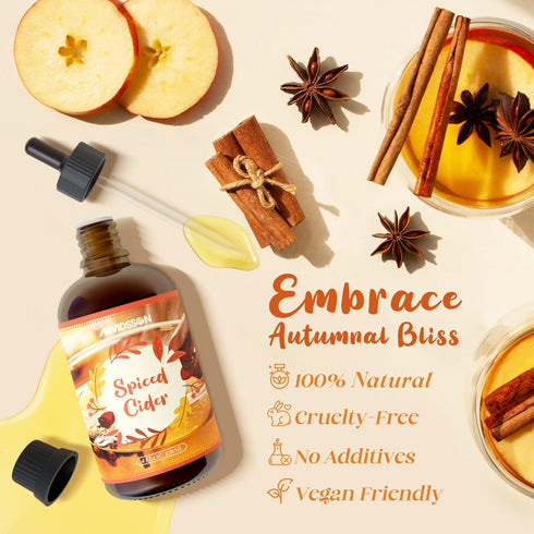 ARVIDSSON Fall Essential Oil, Spiced Cider Fragrance Oil 4 Fl Oz (120ml), Natural Spiced Cider Oil, Premium Cozy Autmun Scented Oil for Diffusers,...