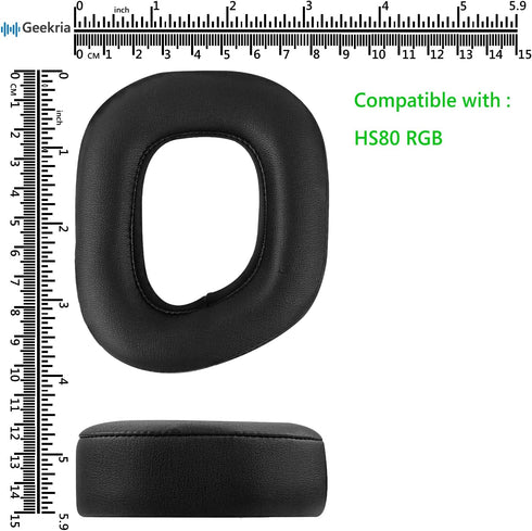 Geekria Comfort Replacement Ear Pads for Corsair HS80 RGB Wireless Headphones Ear Cushions, Headset Earpads, Ear Cups Cover Repair Parts (Black)...